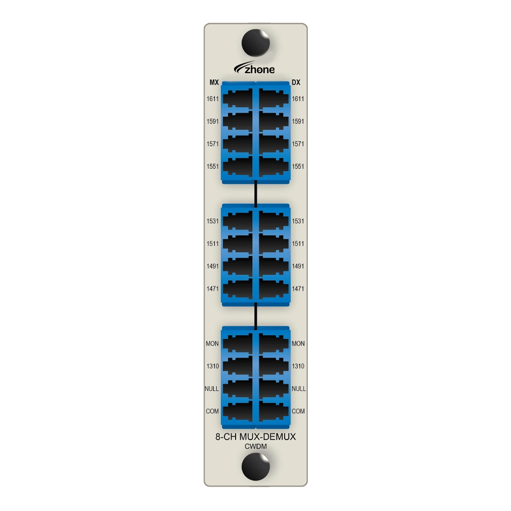 8 Channel MUX-DEMUX, CWDM Passive Multiplexing LGX™ High Density
